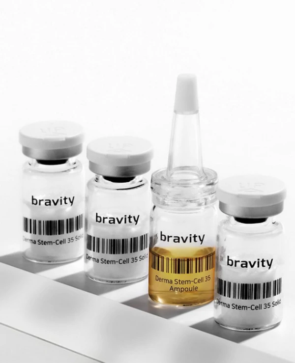Bravity Высококонцентрированная сыворотка для лица с культивированным экстрактом клетки человеческой аминотической жидкости | Высококонцентрированная сыворотка для лица с культивированным экстрактом клетки человеческой аминотической жидкости Вravity Derma Stem Cell 35 starter