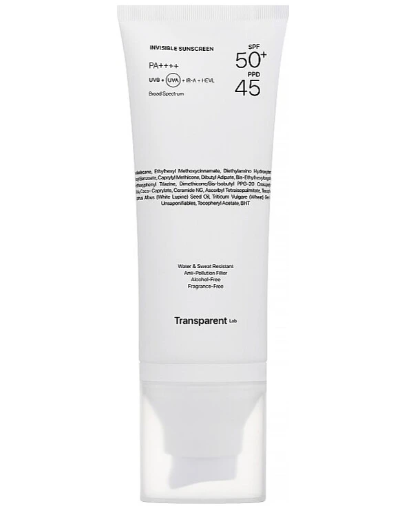 Transparent lab - Сонцезахисний крем для обличчя Invisible Sunscreen SPF50+ 100 мл