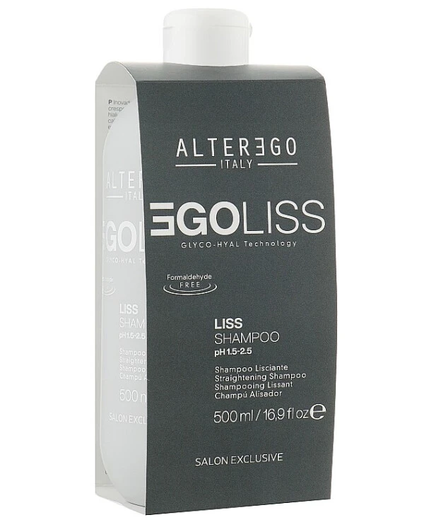 Alter Ego - Шампунь дисциплінуючий для випрямлення кучерявого волосся. Egoliss Liss Shampoo 500 мл back
