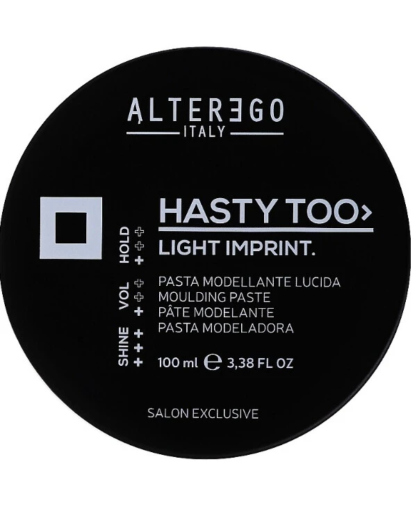 Alter Ego - Паста-блеск для укладки волос средней фиксации Hasty Too Light Imprint Molding Paste 100 мл