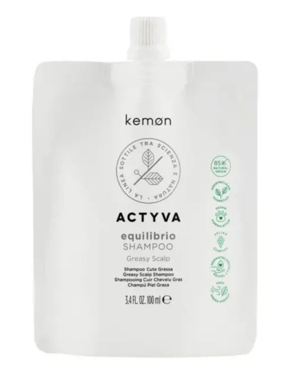 Kemon - Шампунь очищающий для жирной кожи головы (рефил) Actyva Equilibrio Shampoo 100 мл