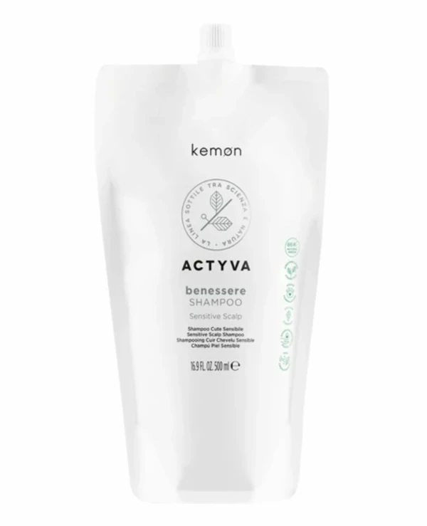 Kemon Шампунь для чувствительной кожи головы (рефил) | Benessere Shampoo рефіл — шампунь для чутливої шкіри голови