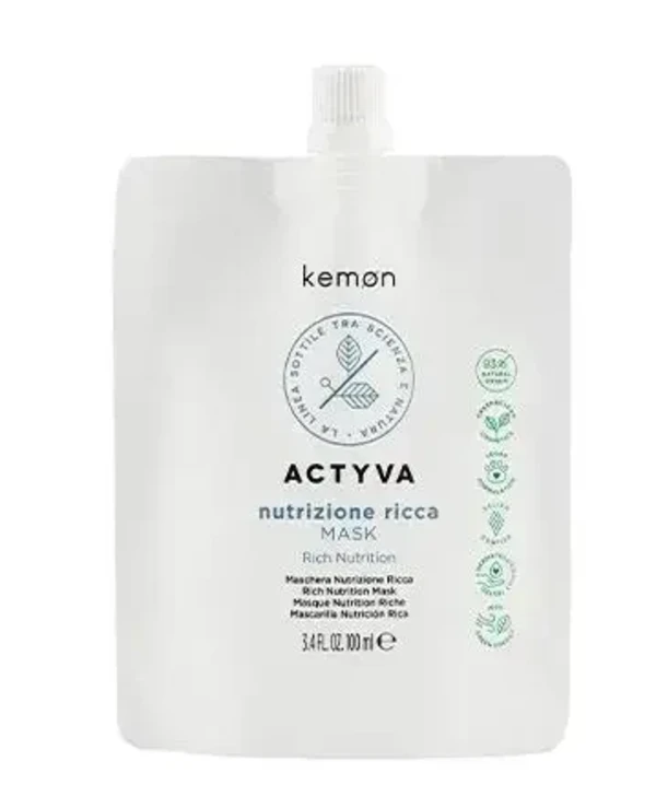 Kemon - Маска питательная для сухих волос (рефил) Actyva Nutrizione Ricca Mask 100 мл