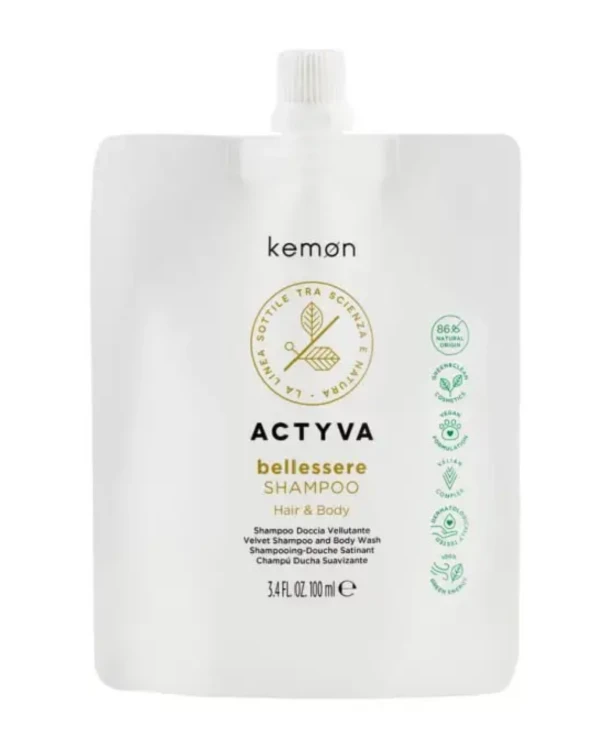 Kemon - Шампунь с натуральными маслами для волос и тела (рефил) Actyva Bellessere Shampoo 100 мл