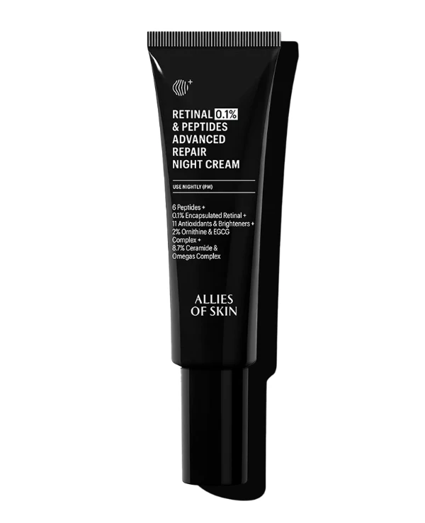 Allies of Skin - Крем ночной антивозрастной с ретиналем 0.1% Retinal & Peptides Advanced Repair Night Cream 48 мл