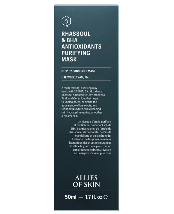 Allies of Skin Маска очищающая для лица | Rhassoul & BHA Antioxidants Purifying Mask