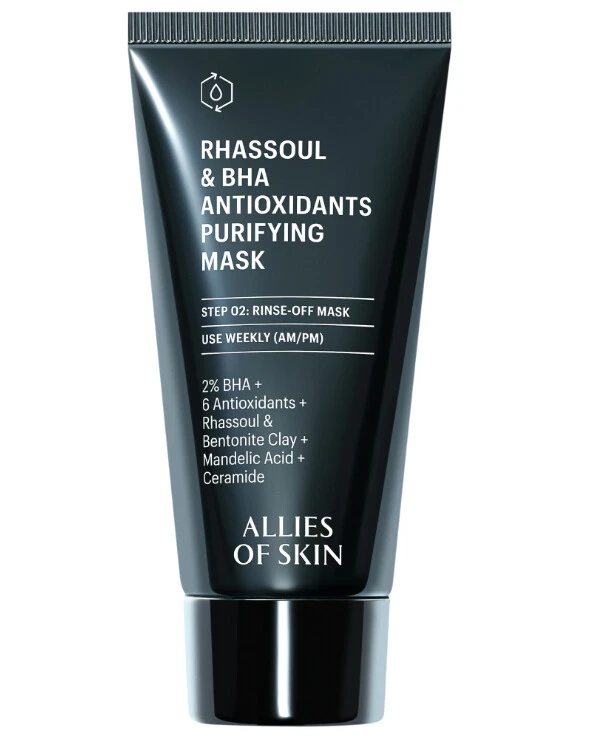 Allies of Skin - Маска очищающая для лица Rhassoul & BHA Antioxidants Purifying Mask 50 мл