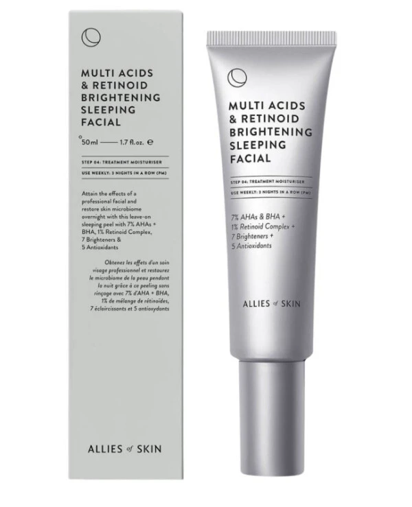 Allies of Skin Ночной мультикислотный пилинг с ретинолом | Multi Acids & Retinoid Brightening Sleeping Facial
