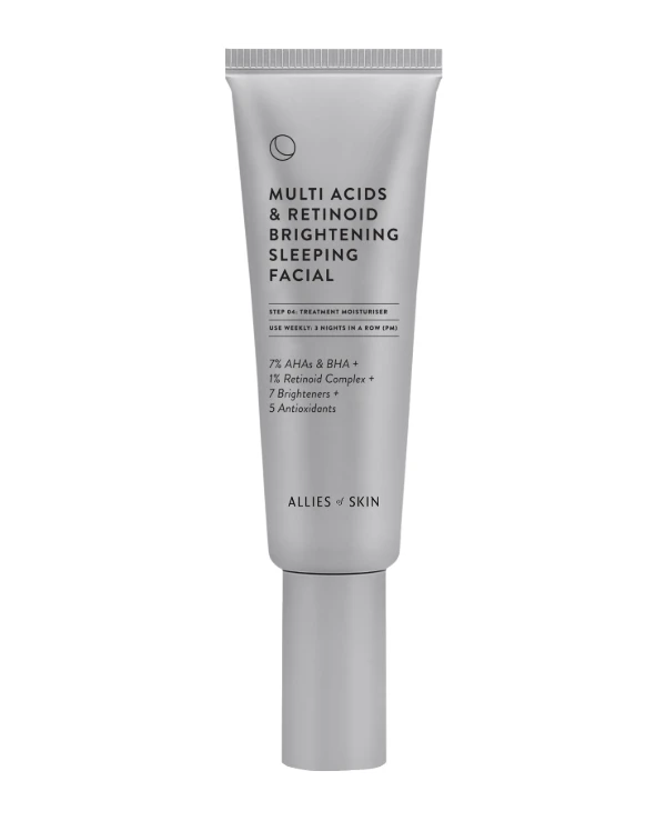 Allies of Skin - Ночной мультикислотный пилинг с ретинолом Multi Acids & Retinoid Brightening Sleeping Facial 50 мл