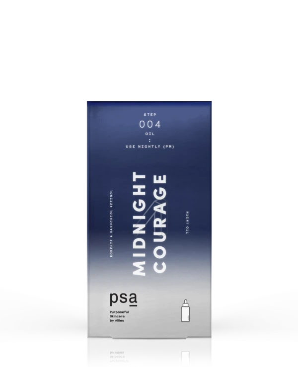 PSA Ночное масло с ретинолом | Midnight Courage Rosehip and Bakuchiol Retinol Night Oil Ночное масло с ретинолом box