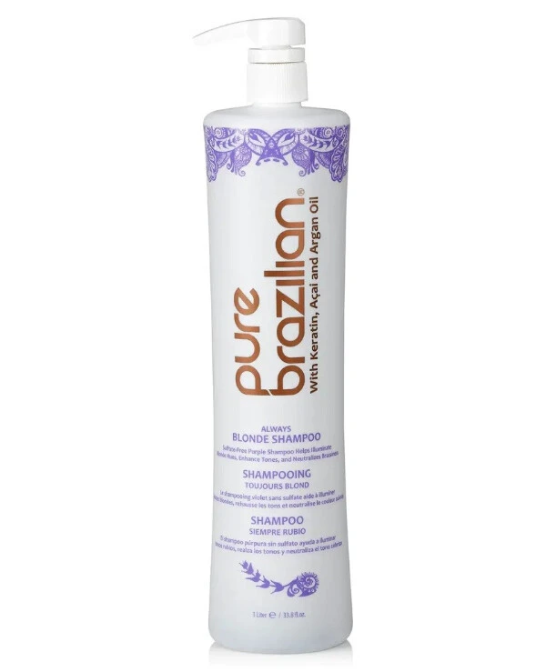Pure Brazilian Кератиновый фиолетовый шампунь | Always Blonde Shampoo