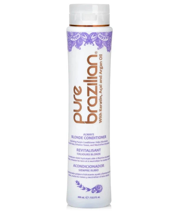 Pure Brazilian - Кератиновый фиолетовый кондиционер Always Blonde Conditioner 400 мл
