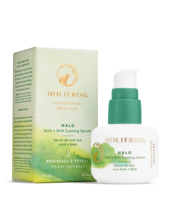 Holifrog Ночная сыворотка с кислотами | Ночная сыворотка с кислотами Halo AHA+BHA Evening Serum, 30 ml Box