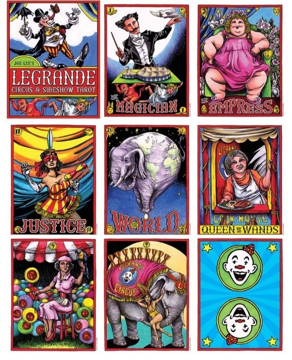 US Games Systems Tarot - Таро Великий Цирк и Интермедия Le Grande Circus & Sideshow Tarot  back