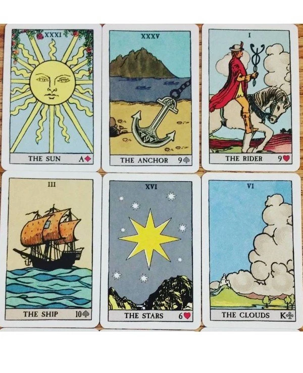 US Games Systems Tarot Поразительная Ленорман Пикси (в жестяной коробочке) | Pixie’s Astounding Lenormand фото 3, цена, купить
