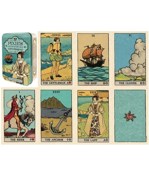 US Games Systems Tarot - Поразительная Ленорман Пикси (в жестяной коробочке) Pixie’s Astounding Lenormand  back