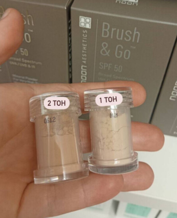 NOON Aesthetics Natural mineral powder SPF-50 for all skin types | Brush & Go SPF 50 Natural Mineral Powder SPF-50 for all skin types