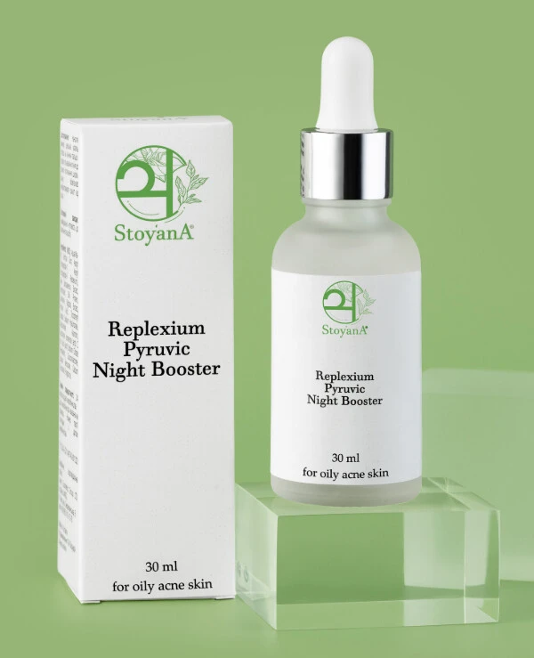 StoyanA Себорегулирующий пировиноградный ночной бустер с пептидом Replexium | StoyanA Pyruvic Night Booster Replexium Себорегулирующий пировиноградный ночной бустер с пептидом Replexium