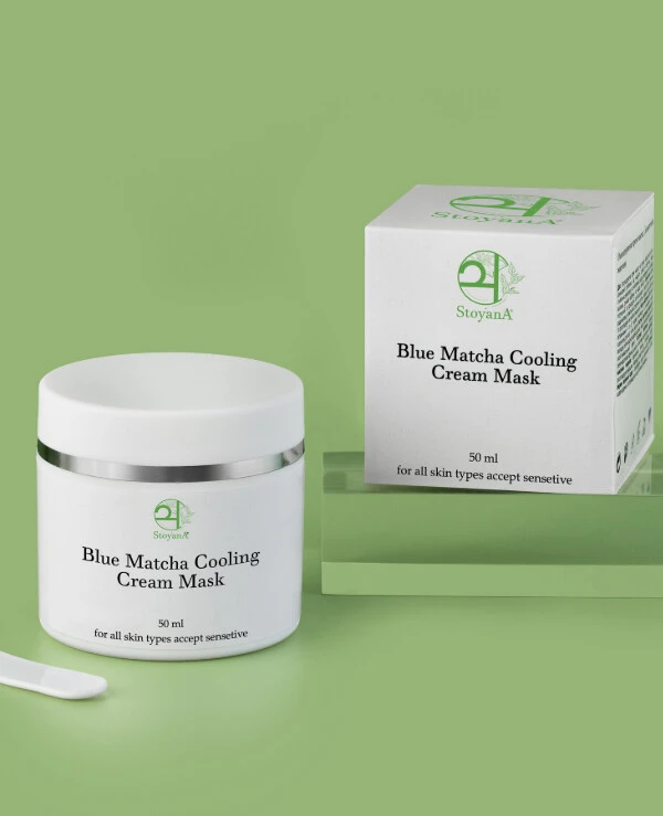 StoyanA Охлаждающая крем-маска с голубой матчей | StoyanA Blue Matcha Cooling Cream Mask Охлаждающая крем-маска с голубой матчей