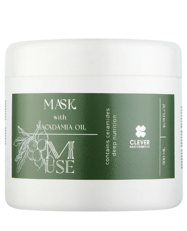 Clever Hair Cosmetics - Маска з олією макадамії M-use Mask With Macadamia Oil 500 мл