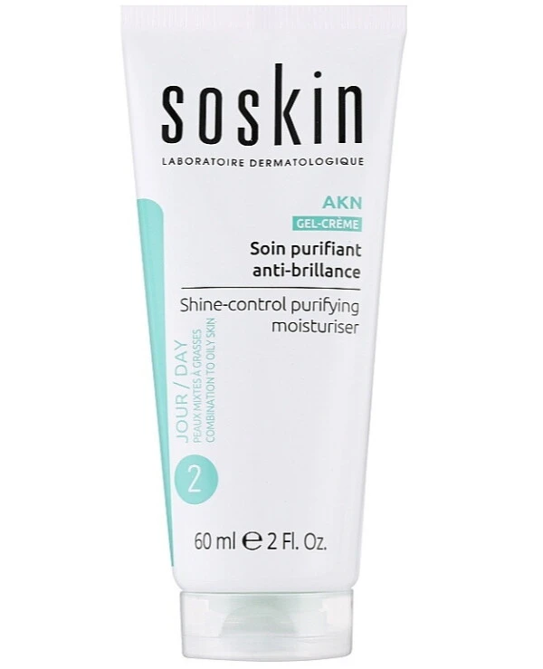 Soskin - Матирующий гель-крем 3 в 1 Shine-Control Purifying Moisturiser 60 мл