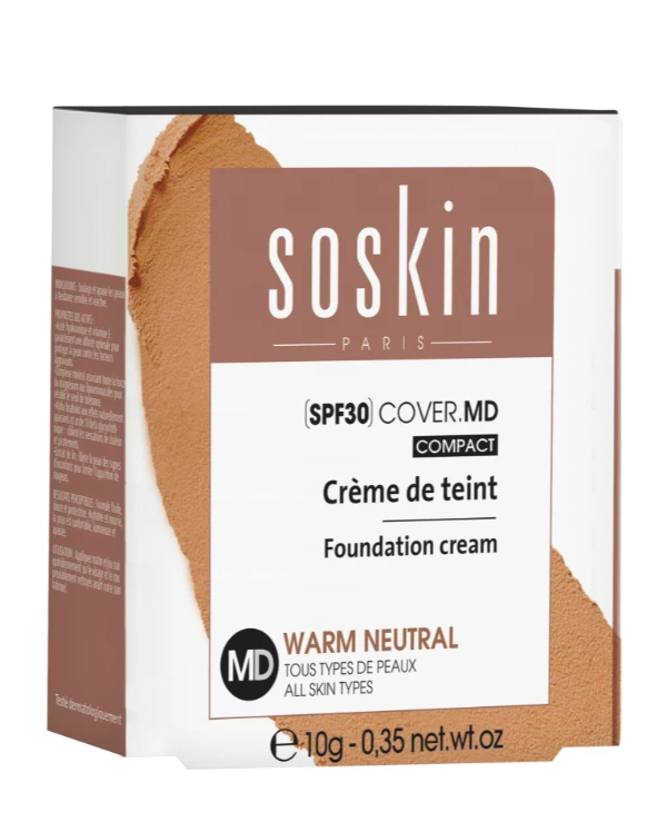 Soskin Компактный тональный крем с SPF30 | Foundation Cream Compact Warm Neutral CОVER