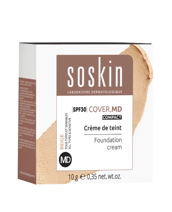 Soskin Компактный тональный крем с SPF30 | Foundation Cream Compact Beige CОVER
