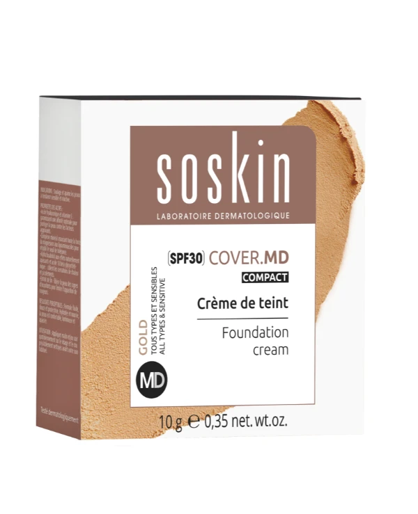 Soskin Компактный тональный крем с SPF30 | Тональный крем Compact Gold CОVER