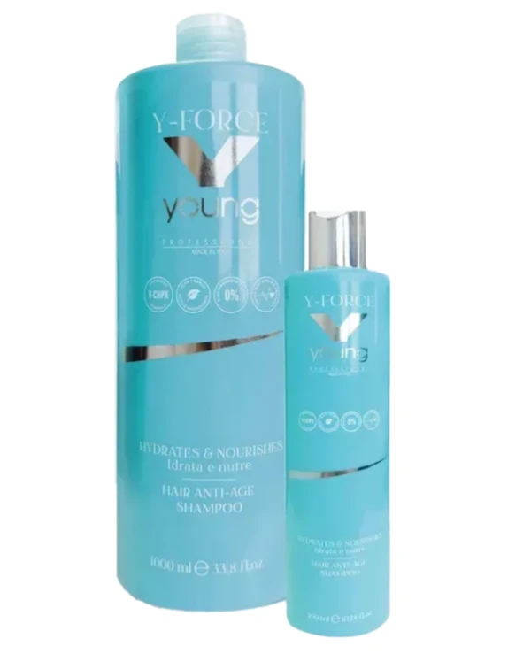 Young Безсульфатный шампунь для питания и увлажнения волос | Young Y-Force Anti-Age Shampoo Безсульфатный шампунь для питания и увлажнения волос
