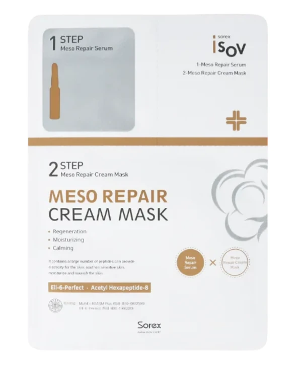 Isov Sorex - Тканевая маска мезорегенерация 2в1 Meso Repair Cream Mask 2 Step 2 мл х 10 шт
