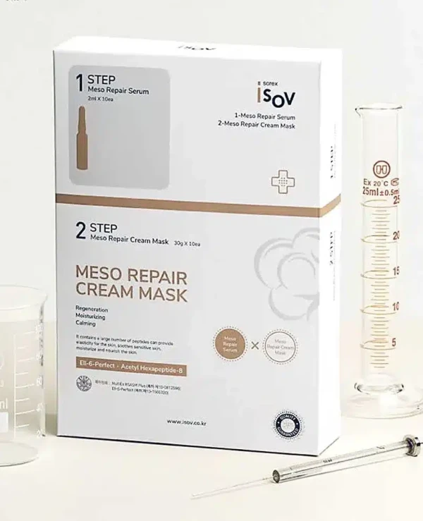 Isov Sorex Тканевая маска мезорегенерация 2в1 | Meso Repair Cream Mask-2STEP