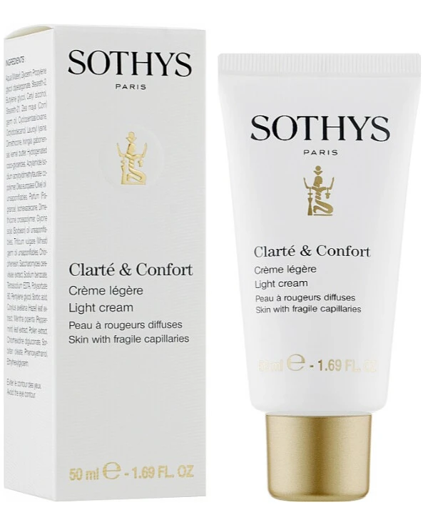 Sothys Light cream for oily skin with rosacea | Sothys cream for oily and sensitive skin with couperose Clarte & Confort Light Cream