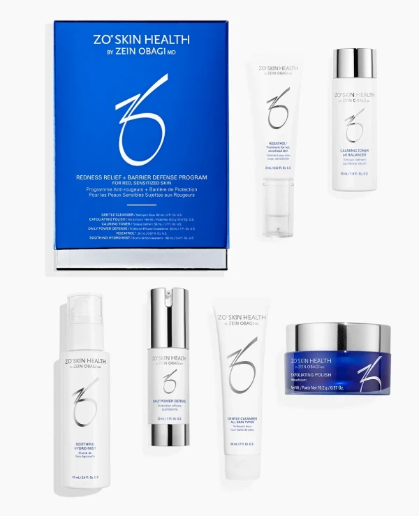 Zein Obagi ZO Skin Health - Program for eliminating redness and restoring the skin's protective barrier Soothing Redness Relief + Barrier Defense Program 