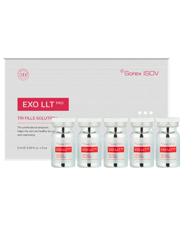 Isov Sorex - Концентрат Anti-Age с экзосомами и нано золотом депигментирующий EXO LLT PRO TRI FILLS SOLUTION 5 мл х 5 шт