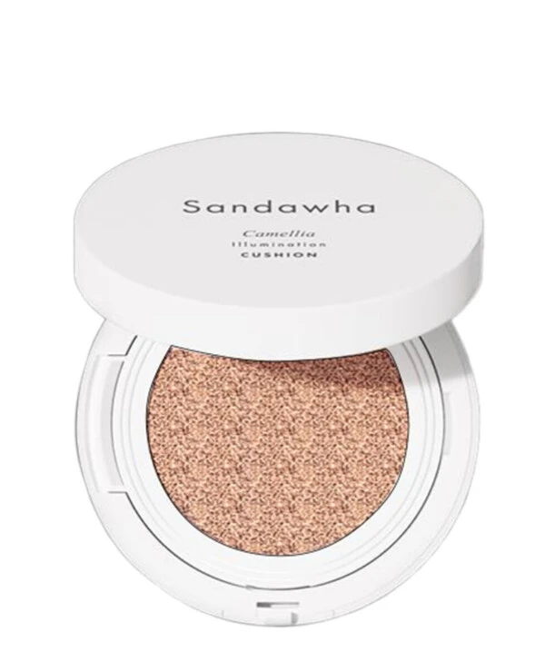 Sandawha - Тональная основа-кушон с сатиновым финишем SPF 25/PA++ Camellia brightening illumination Cushion (SPF 25/PA++) 15 г, 02 Pink Beige