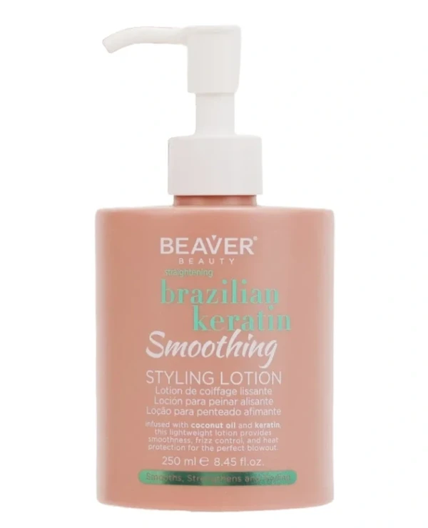 Beaver professional - Keratin cream for styling and smoothing hair with heat protection Brazilian Keratin Smoothing Styling Lotion 250ml