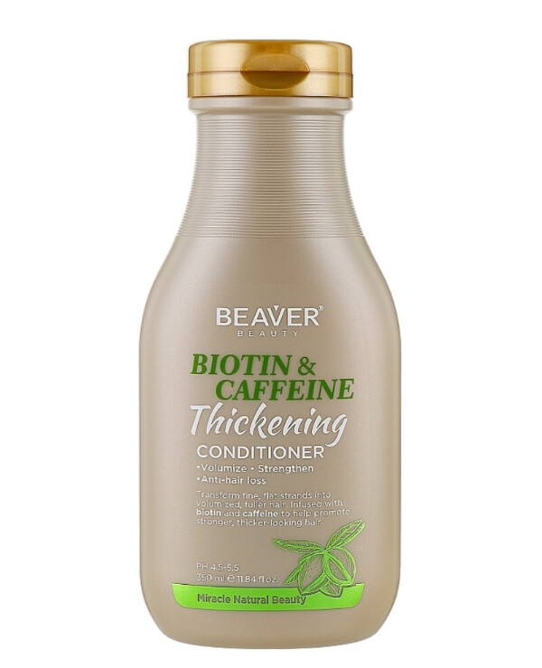 Beaver professional - Conditioner for weak hair prone to breakage and hair loss with biotin and caffeine Biotin & Caffeine Thickening Conditioner 350ml