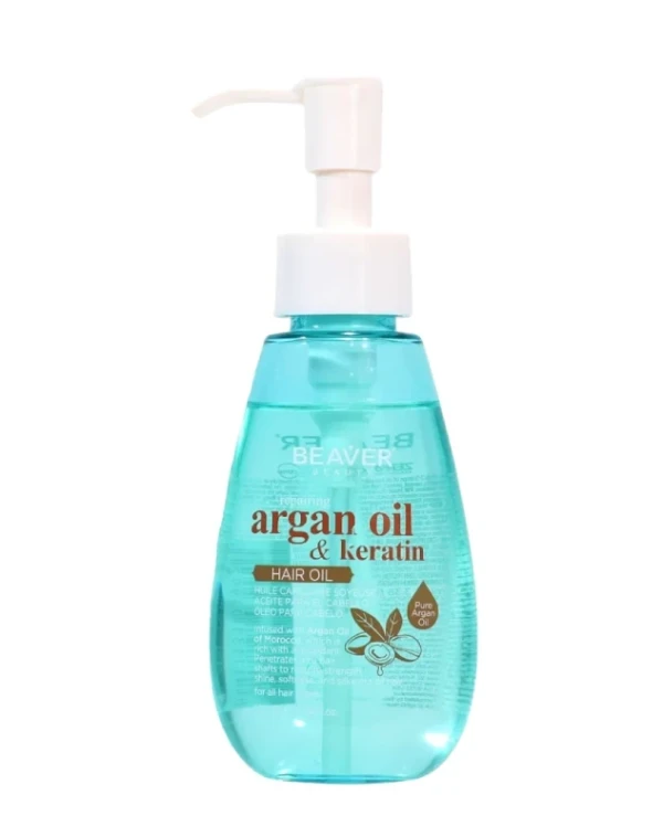 Beaver professional - Nourishing argan oil for damaged hair restoration Repairing Argan Oil & Keratin Hair Oil 100ml
