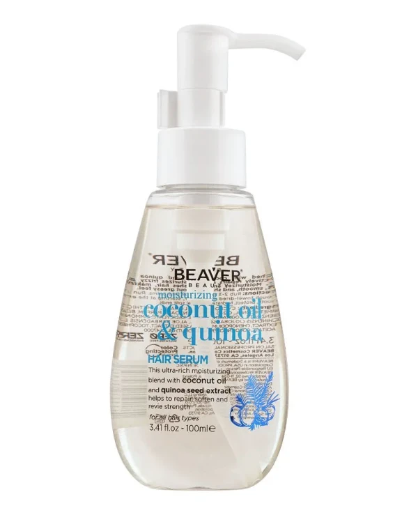 Beaver professional - Coconut oil for moisturizing and nourishing dry hair Moisturizing Coconut Oil & Quinoa Silky Hair Oil 100ml