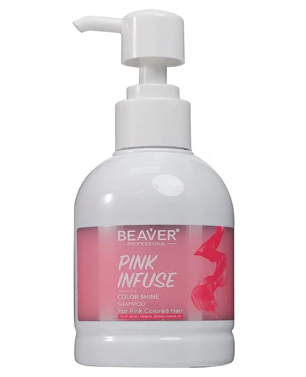 Beaver professional - Intensive hair care shampoo, soft pink Infuse Color Shine Shampoo-Pink Pink, 200ml