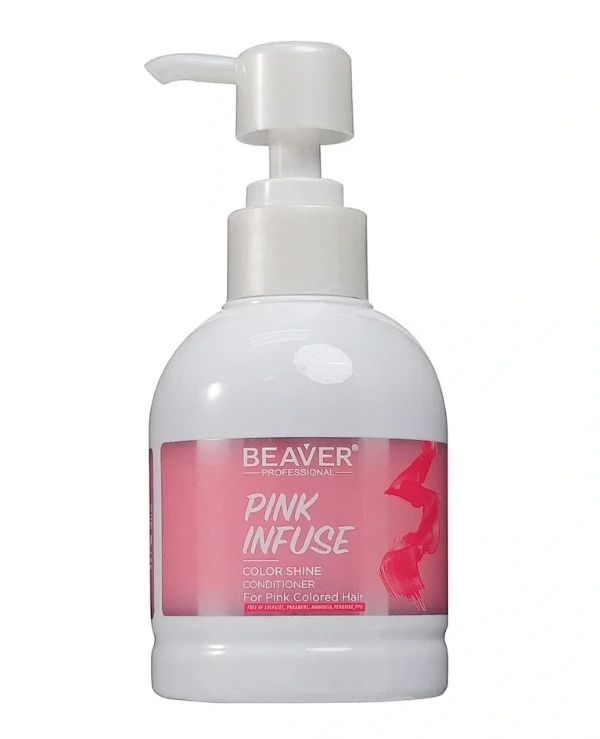 Beaver professional - Intensive hair care conditioner, soft pink Infuse Color Shine Conditioner-Pink 200ml, Pink