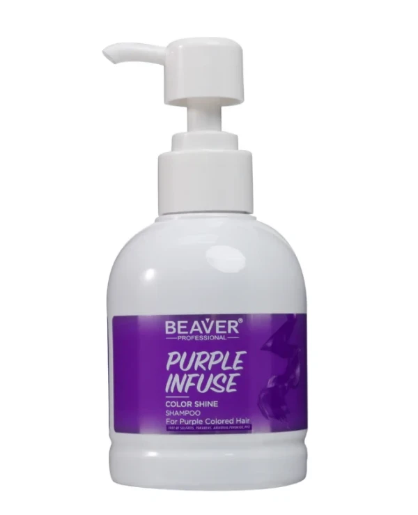 Beaver professional - Shampoo for intensive care and neutralization of yellowness Infuse Color Shine Shampoo-Purple 200ml, Purple