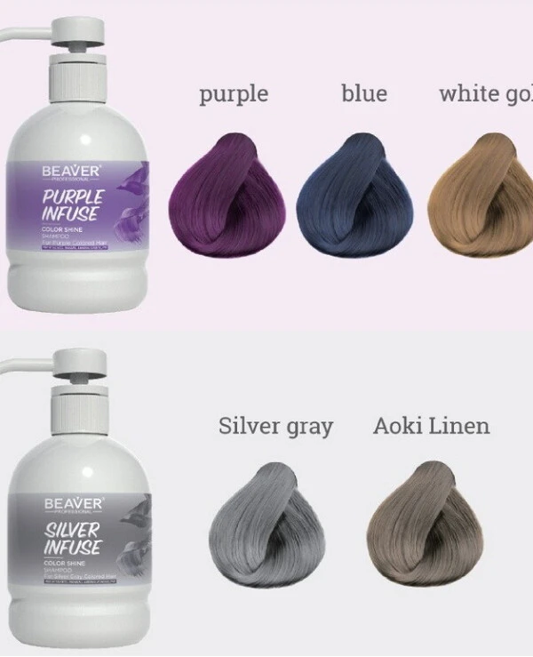 Beaver professional Shampoo for intensive care and neutralization of yellowness | Beaver Infuse Color Shine Shampoo