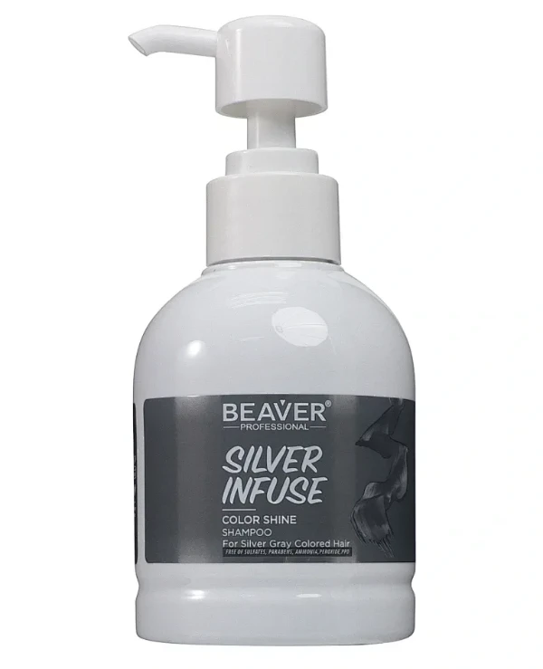 Beaver professional - Light ash intensive hair care shampoo Infuse Color Shine Shampoo-Silver Silver