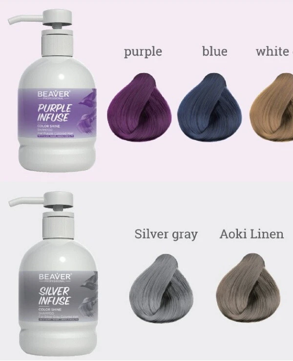 Beaver professional Шампунь для интенсивного ухода за волосами светло-пепельный | Beaver Infuse Color Shine Shampoo