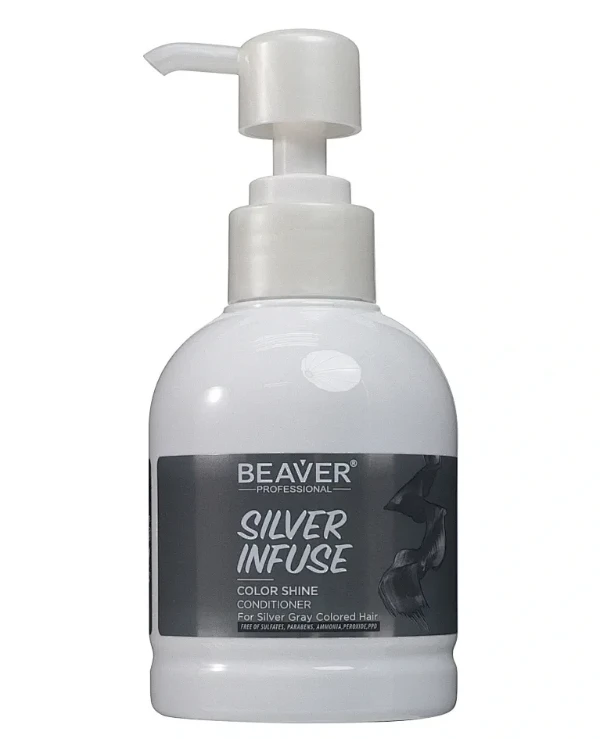 Beaver professional - Conditioner for intensive hair care, light ash Infuse Color Shine Conditioner-Silver 200ml, Silver