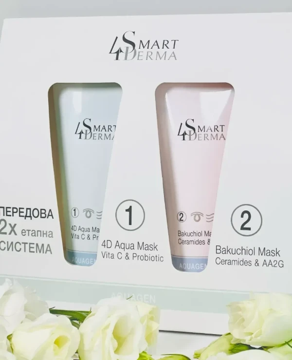 Smart4Derma Advanced 2-Stage Intensive Moisturizing System | Smart4Derma 4D Aqua Mask Bakuchiol Mask
