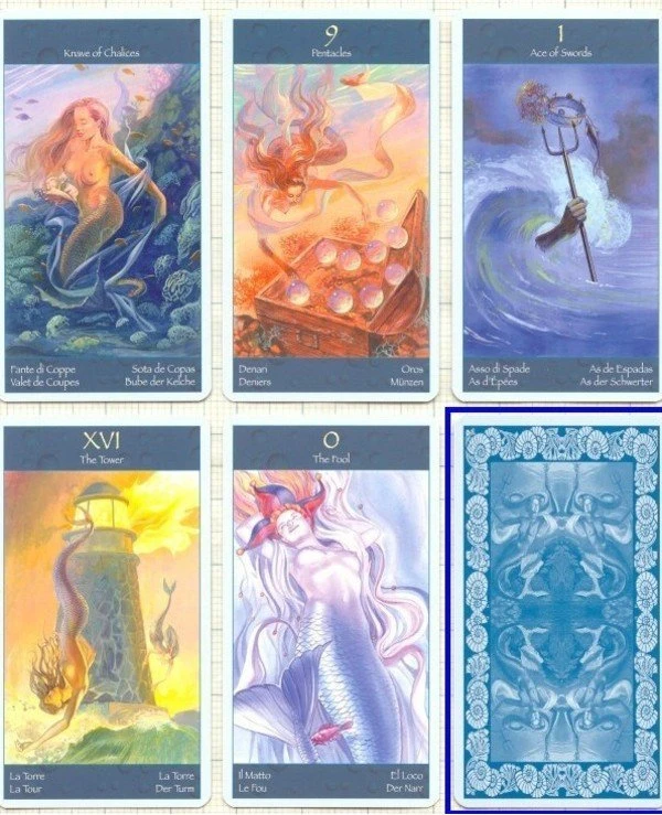 Lo Scarabeo Tarot - Таро Волшебный Мир Сирен (мини) Tarot of Mermaids (mini)  back