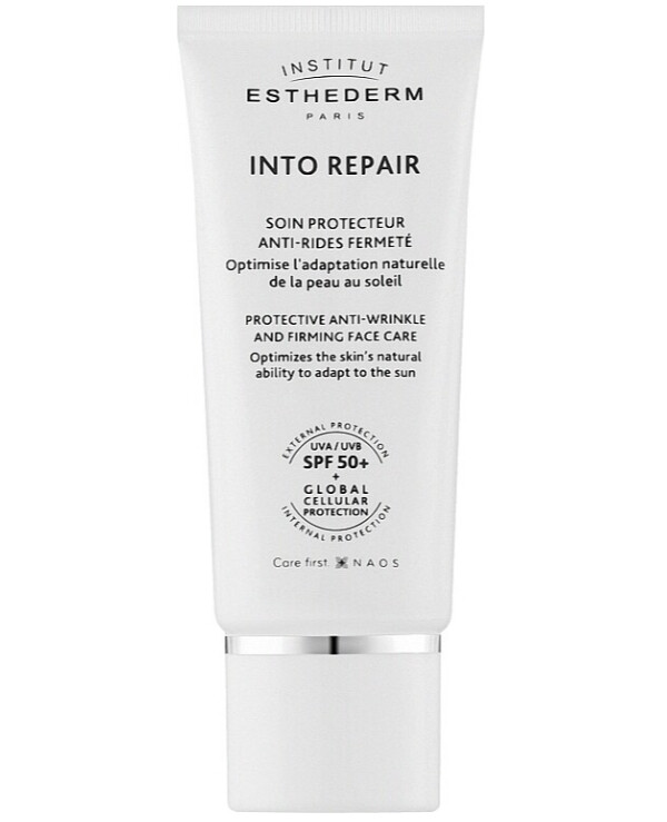 Institut Esthederm - Rejuvenating face cream SPF 50 Into Repair Protective Anti-Wrinkle And Firming Face Cream SPF 50 50ml