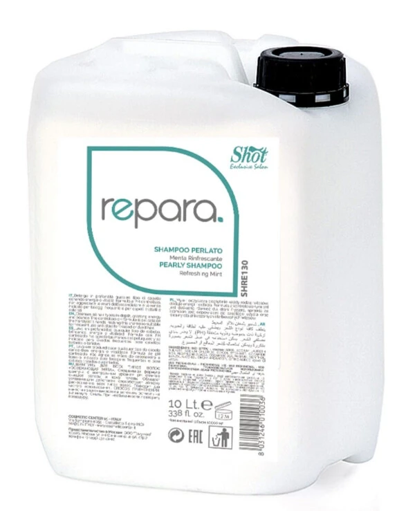 Shot - Шампунь для всех типов волос «Освежающая мята» Repara Perlato Rinfrescante Shampoo 10 л